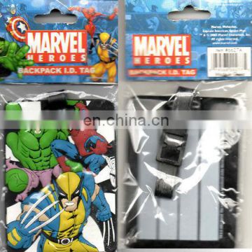 super man plastic luggage tag Hulk 3D cartoon tag