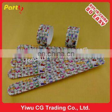 CG-BR084 High quality cartoon silicone slap bracelet