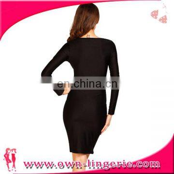 Fashion Long Sleeve Club Bandage Women Sexy Dress photo-3