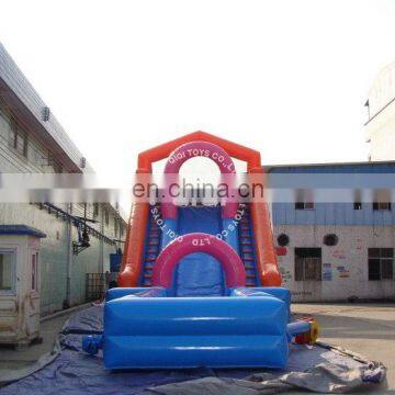 Water inflatable slide with air tighted pool for adults