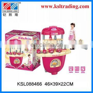 Beautiful setting kids plastic kitchen set toys