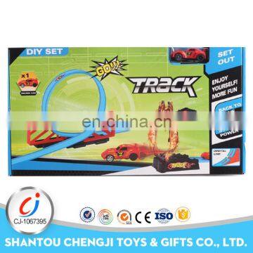 Funny toy car plastic pull back diy mini 4wd track