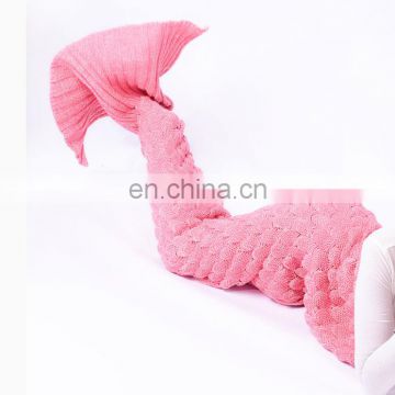 MTB-0005 Women knitted mermaid blanket crochet Adult sleeping bag mermaid tail blanket