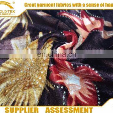 Buy Wholesale From China high quality gold foil print velvet fabric