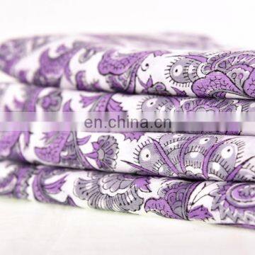 Indian Latest Hand Block Cotton Fabric Crafting Dressmaking Sewing Fabric By Meter