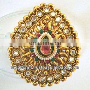 Indian wedding rings - kundan polki rings - antique finger rings - one gram gold rings - wholesale online rings