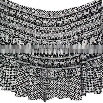 Buy Long Sanganeri Print Elephant & Floral Printed Wrap Skirts at Reasonable Prices