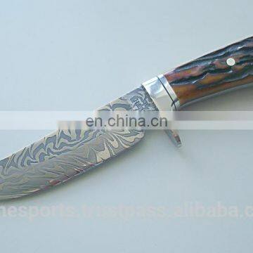 Damascus knifes - CUSTOM HANDMADE HUNTING DAMASCUS KNIFE