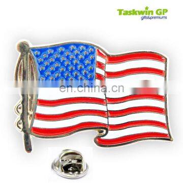 Alibaba gold supplier supply high quality metal American enamel flag pin