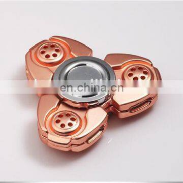 Gold Color Metal Spinner Fidget Puzzle Tri-Spinner Hand Spinner For 5 Mins