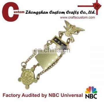 Custom 24k real gold eagle pendant keychain