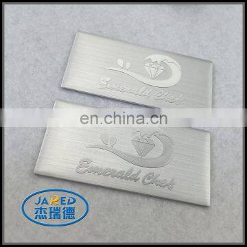 Hot Sale Blank Custom Security Embossed Logo Metal Brushed Aluminum Label