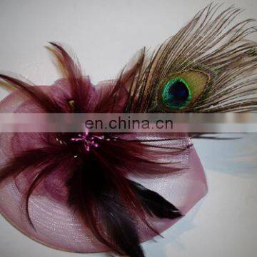 New Design Headpiece with Peacock Wholesale Wedding Birdcage With Cap Handmade luxuriant Flower Hair Accessories And Hats