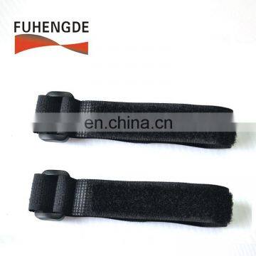 Reusable Buckle Hook Loop Cable Tie Down Cinch Strap Black