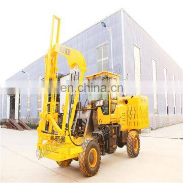 Loaded type wheeled Highway Drop Hammer Ground Screw Mini Sheet Post Ramming Pile Driver Machine