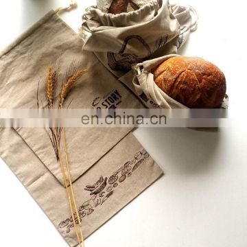 Natural Linen Bread Bags Ideal for Homemade Bread Unbleached, Reusable Food Storage Housewarming Wedding