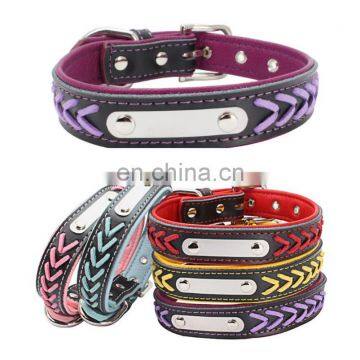 Stainless Steel Iron Pet Woven Collar Leather Leash Training Dog Rope Pet Neck Chain Pet Supplies photo-4