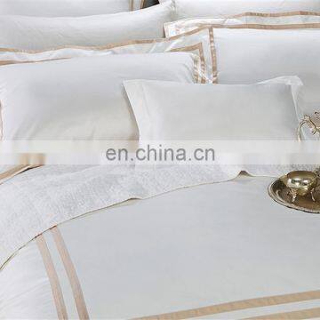 Home Hotel Bed Sheet Bedding Royal Comforter Set Cotton Queen Size Golden Bed Sheet Bedding Sets photo-4
