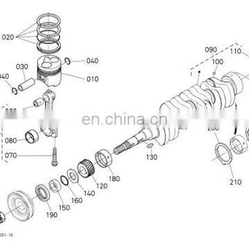 Diesel engine V2003 crankshaft 16641-2301-3 16641-2301-4