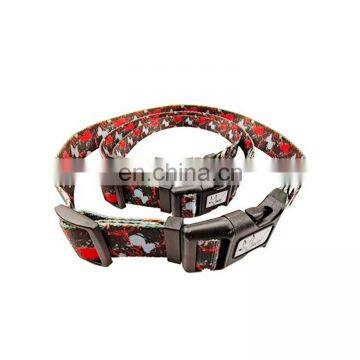 wholesale fashion graffiti color durable eco-friendly quick release sporty pet dog collar