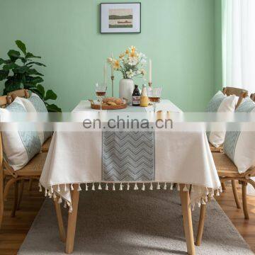 New Design Linen Tablecloth Embroidery Animal Geometric Pattern Tablecloth Party Tablecloth photo-7