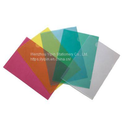 L shape folder, transparent L folder for school for office