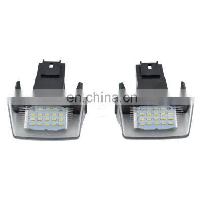 2Pcs LED Number License Plate Lights 18SMD No Error Free Light Bulb For PEUGEOT 206 207 306 307 406 407 for CITROEN C3 C4 C5