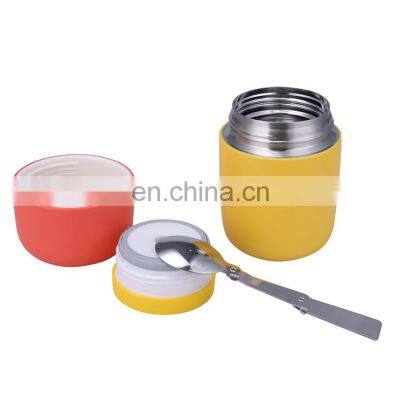 lovely ODM  lunch box food jar with spoon double wall vacuum lunch box for office