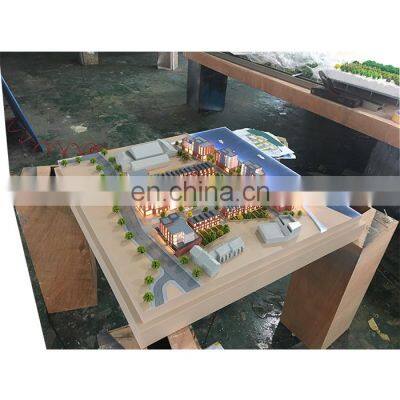 3d n scale model building ,led light table display wood architecture model