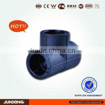 polyethylene fitting PE PEHD geothermal pipe fittings equal tee