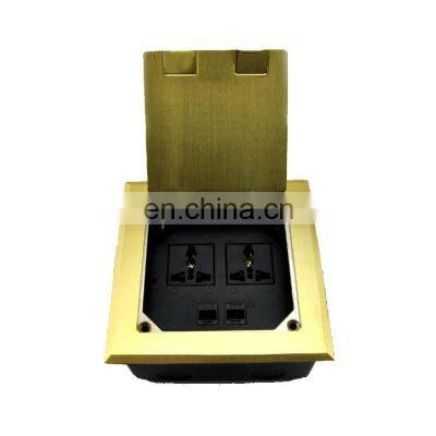 JS-DC146 Golden Brushed module german floor socket box