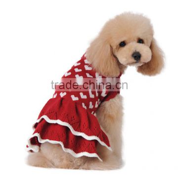 new design cotton knitted pattern pet dogs Sweater dress