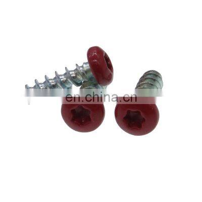 green painted countersunk machine color screws with nlyon nut