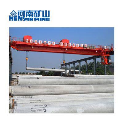 10+10ton 25+25ton QE Model Double Trolley Double Beam Electric Overhead Bridge Traveling Crane for Lifting Long Pipe