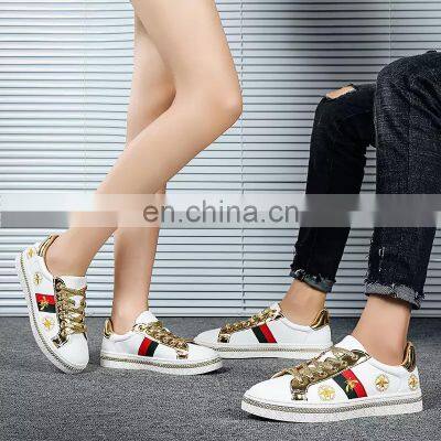 Wholesale Men and Women Casual Small White Sports Skateboard Shoes Bee Sports Shoes Jogging Shoes 36-44 photo-5