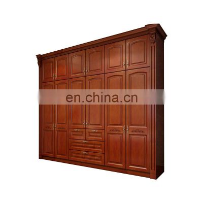 Luxury design bedroom furniture cherry solid wood wardrobe with door