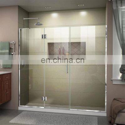 Glass Bathroom Shower Room Sliding Shower Barn Door With Hardware photo-4