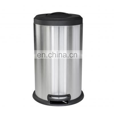 40Litre Compression Kitchen Trash Bin  Household Trash Can With Soft Close Lid Compressing Stainless Steel Trash Can