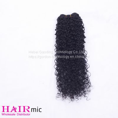 High Quality Jerry curly remy human hair Weft with Factory price