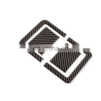 Auto parts 14-18 for Toyota Tundra rear seat adjustment panel real carbon fiber (soft) 4-piece set