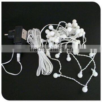 50 Led Multicolor Christmas Light With Frosted Ball Decaration White Wire Tree Light Factory Wholesale photo-5