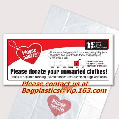Charity Shop Collection Bag, Plastic Donation Bags, Charity Sacks, Green Sacks, Yellow Bag liner bags sacks green sacks