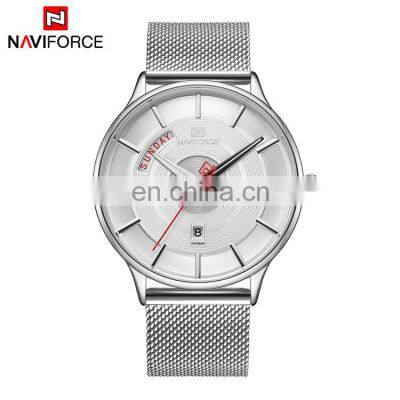 NAVIFORCE NF3007 Men Quartz Stainless Steel Strap Waterproof Stylish Wristwatch Causal Watches For Mens Online