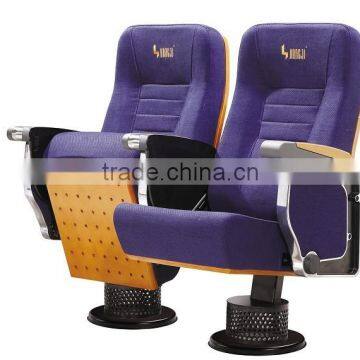 Elegant Single leg Auditorium Chair seat HJ9622-V for theater furniture