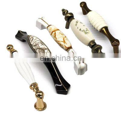 European Style ceramic door window accessorisses Furniture Accessories kitchen cabinet handles and knobs