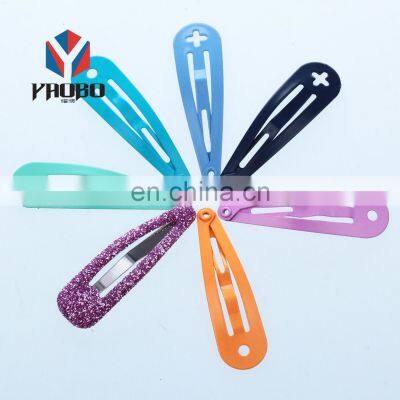 Fashion High Quality Metal 50mm Black Snap Hair Clip