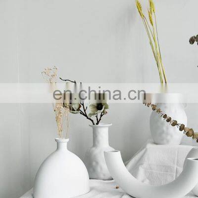 Новый креативный белый гидропонный ваз для свадебного декора, геометрический декоративный художественный керамический ваз для украшения дома photo-2