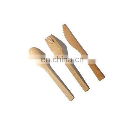 Wholesale Hot Sale Bamboo Fork Knife And Spoon Set Party Desert Tableware Set photo-2