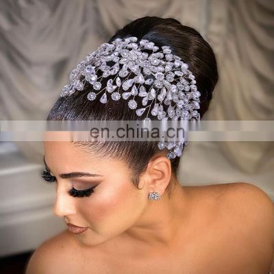 Wedding Hair Jewelry Accessories Rhinestone Headbands for Bride Wedding Crown Queen Tiara Bridal Headwear