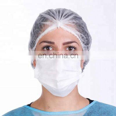 Disposable Non Woven PP Head Hair Cover Strip Mob Clip Surgical Doctor Nurse Bouffant Cap photo-2